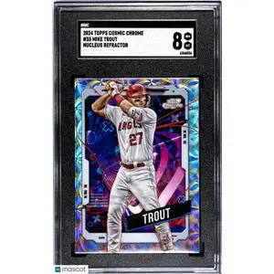 2024 Topps Cosmic Chrome Mike Trout #35 Nucleus Refractor SGC 8