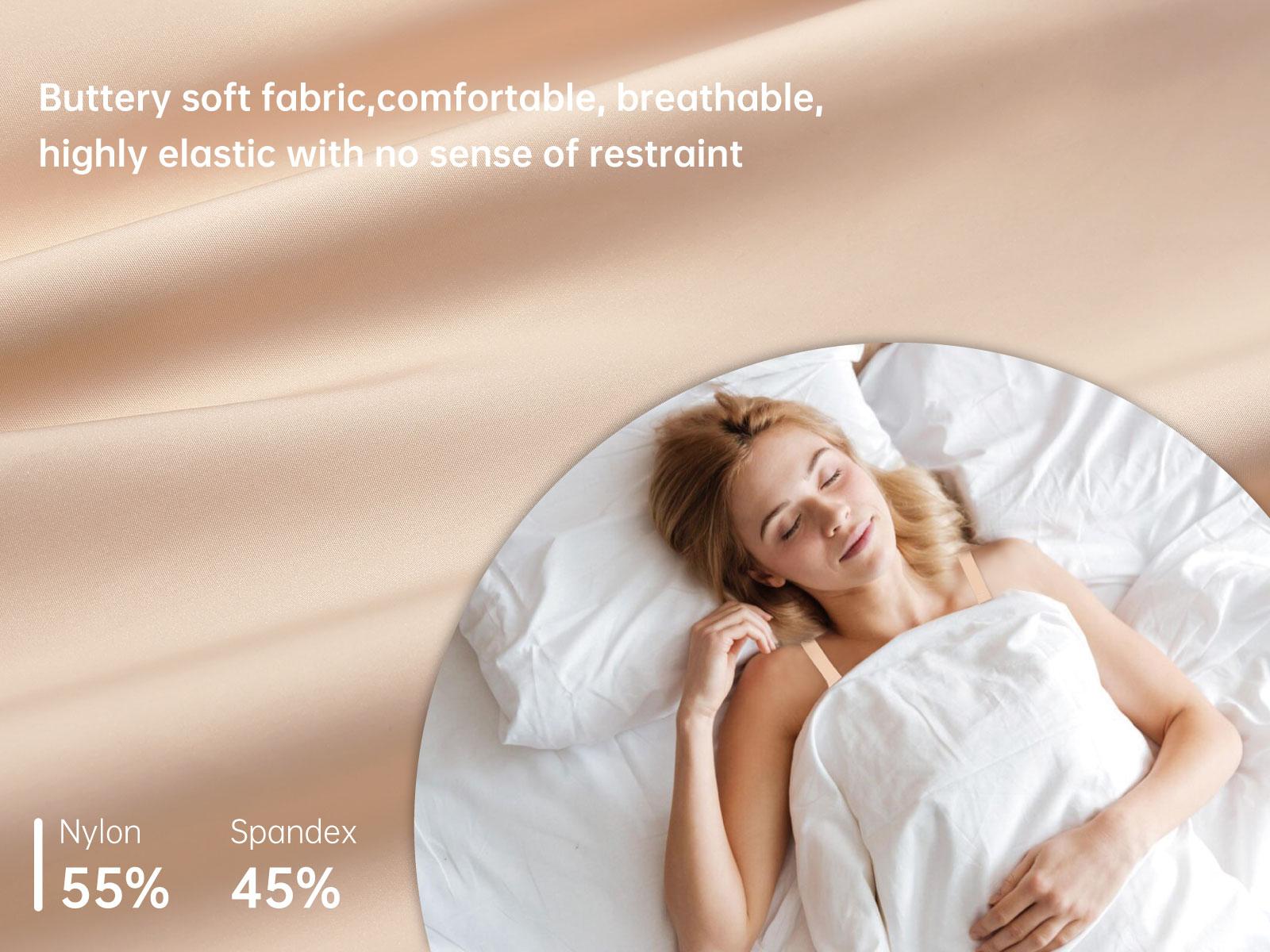 OEAK Womens Comfortable Jelly Strip Bras Wireless Seamless Full Coverage Bra Buttery Soft Everyday Tshirt Bra Convertible Bra