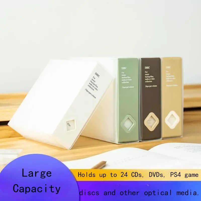 Creative CD Dustproof Storage Box, Plastic Case Organizer for Ps4 Games & Discs, Holds Up to 24 Cds, Ideal for Organizing Your Media Collection