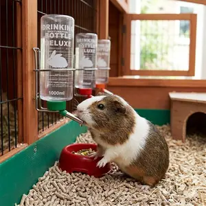 1000ml Automatic Small Animal Water Dispenser, Hanging Drinking Bottle for Rabbits and Guinea Pigs, Random Color Feeder Supplies