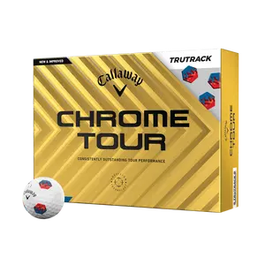 Callaway Golf Chrome Tour TruTrack '24 Golf Balls in Blue/Red
