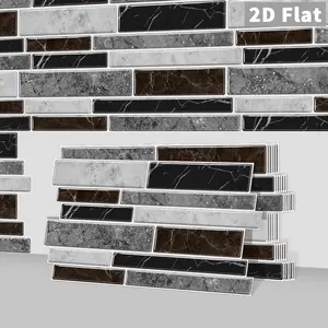 24pcs Marble Tile Stickers, Waterproof Self-Adhesive Square Wall Decals, Easy-To-Clean Decorative Tiles, Transform Your Space
