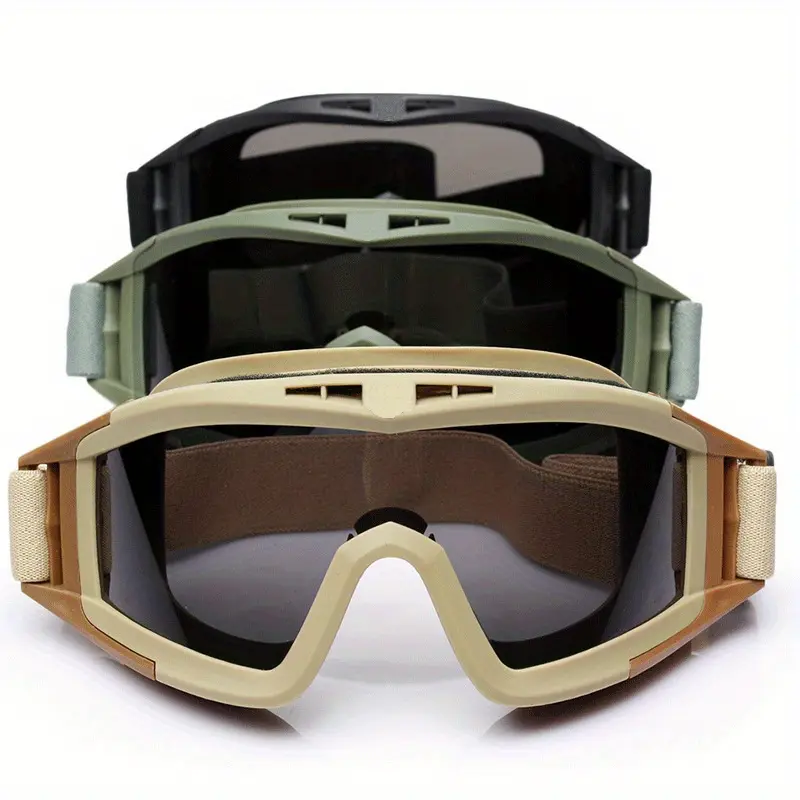 Outdoor Off-Road Goggles Desert Goggles Locust Goggles CS Glasses Sports Glasses Goggles Windproof Anti-Fog Anti-Drop Equipment Wind Shield Goggles