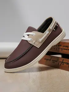 Men's Casual Flat Low Top Loafers One-Step Slip-On PU Leather Shoes, All Seasons Fashionable Large Size Footwear, Comfortable Walking Shoes for Men