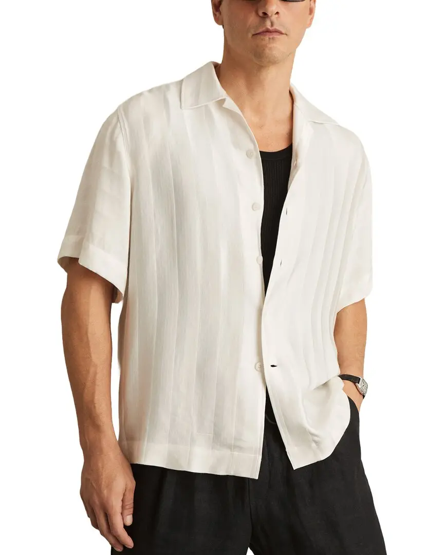Reiss Melba Stripe Jacquard Shirt