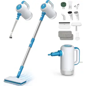 Z7 Steam Mop for Floor Cleaning, 13-in-1 Handheld Steam Cleaner for  Tile Grout Hardwood Laminate Furniture Couch Clothes Carpet, Multi-Purpose Floor Steamer Machine, Corded (Blue)