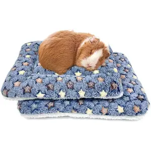 2PCS Washable Guinea Mattress, Rabbit Winter Indoor Mattress, Warm Small Animal Mattress, Fleece Sleeping Mat for Rabbits, Mice, Hedgehogs, Squirrels, Chinchillas and Other Small Pets