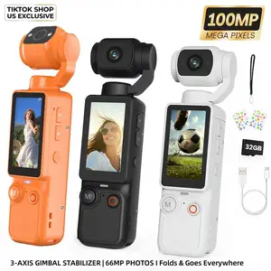 W&O Upgraded Vlogging Camera with 32GB Card, Video Recorder, Digital Vlogging Camera with 180° Rotating Lens, Full Body Camera for Vlogging, Travel & Daily Life Recording, Camcorder, Christmas Gift