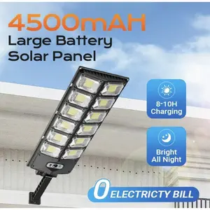 Outdoor Solar Street Light - Waterproof Light with Motion Sensor & Remote Control ,Solar Charging, Auto Mode for Yard, Garage, Front Door & Pathway ,3 Lighting Modes & Adjustable Angle