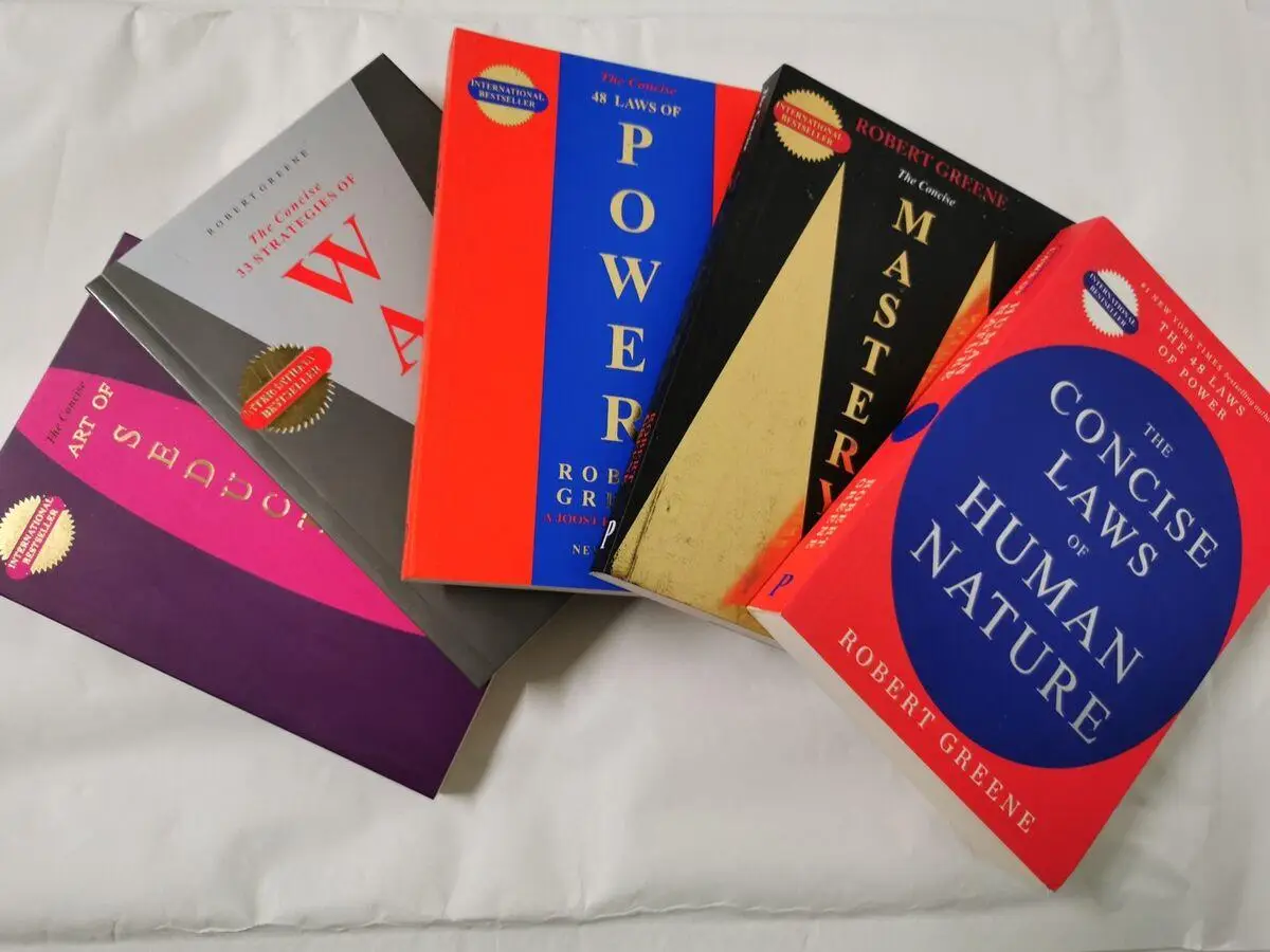 Robert Greene 5-Book Set (CONCISE EDITIONS) | The 48 Laws of Power, Art of Seduction, Mastery & More – Self-Improvement & Strategy Books