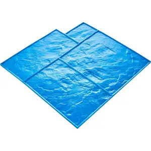 VEVOR Concrete Stamps Mat, 24x 24 in, 7 pcsConcrete Texturing Skin Polyurethane Stamp Stone Tile Texture Mat, Slate floor Imprint Seamless Stamp Concrete Molds for Outdoor Decorative, Muti-color