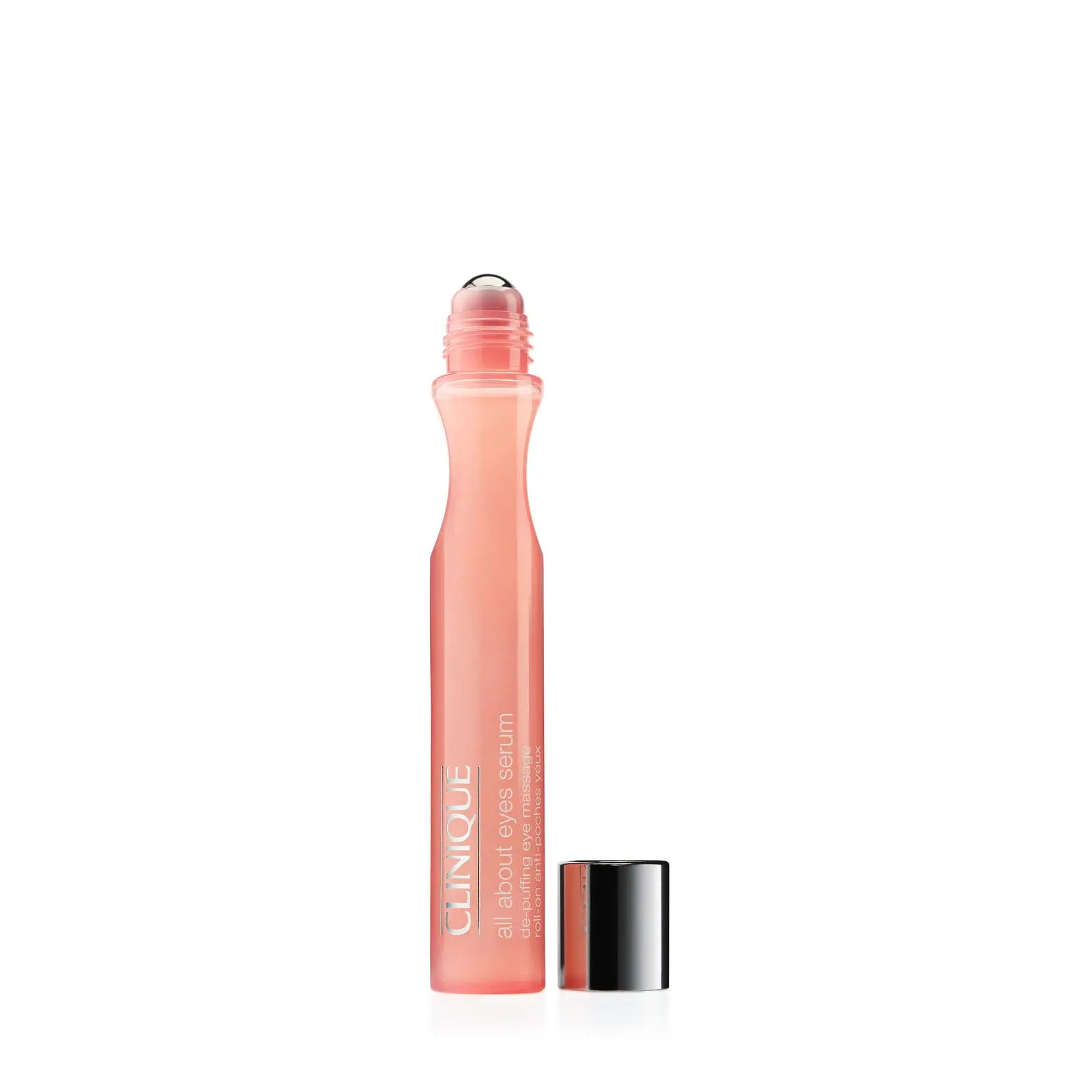 [Clinique] All About Eyes Serum De-Puffing Eye Roller Massage For Dark Circles With Caffeine | Hydrating, Brightening + Depuffing Eye Massager | Travel Size, 0.5 Fl Oz