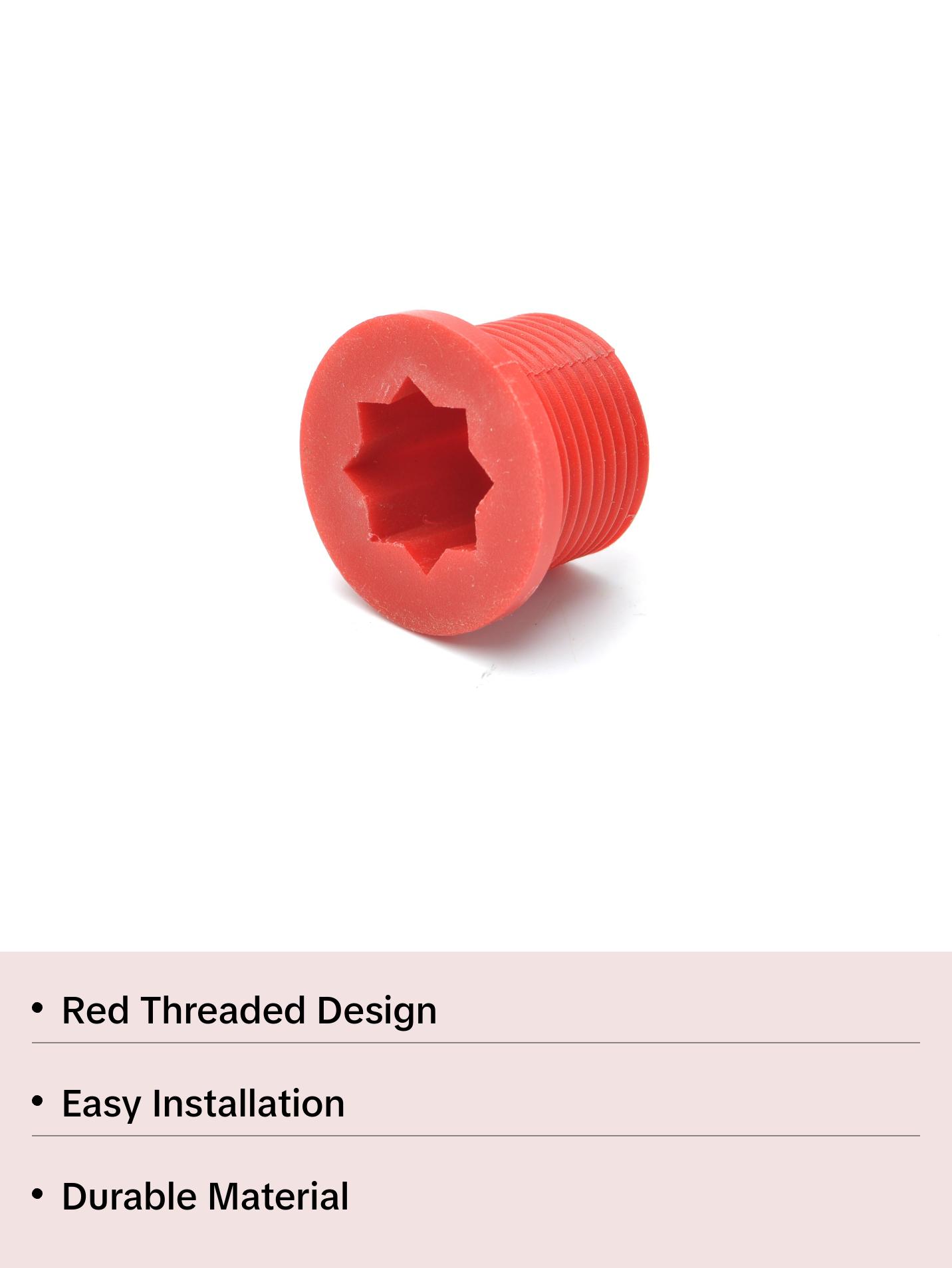 EZ Parts - EZ Cap Red Threaded Plug