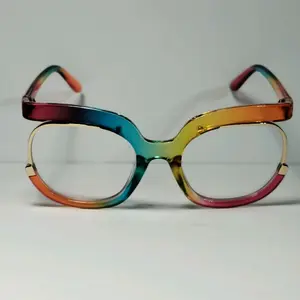 Women Round Frame Semi Rimless Glasses-clear Lens Fashion circle frames