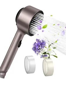 WINCARE Handheld Shower Head, Aromatherapy Shower 3 Spray Mode with Filters, High Pressure Water Saving Showerhead-Silicone Nozzle, Push Botton, Removable Fragrance Box