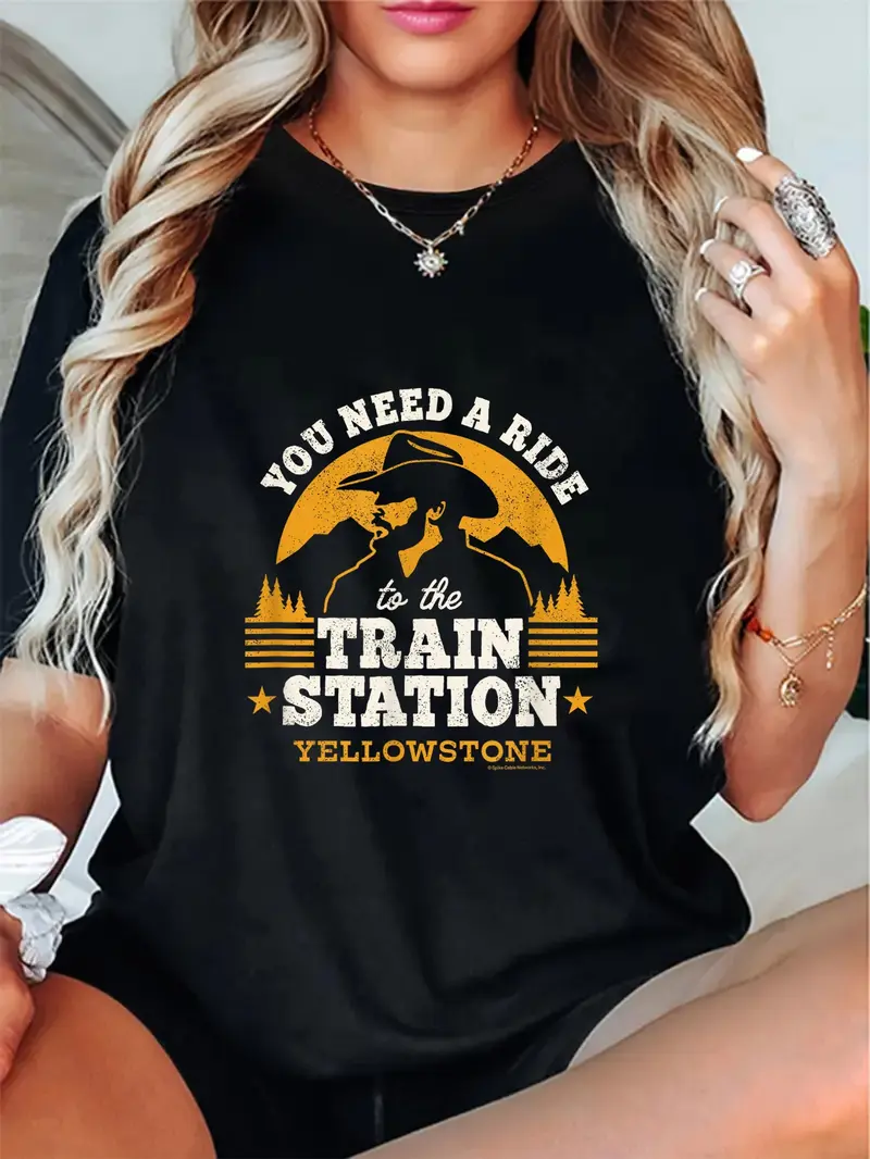 100% Cotton Yellowstone - You Need a Ride to the Train Station T-Shirt