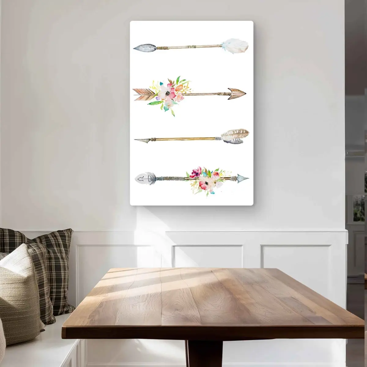 Begin Home Decor C1MP2436N2C3UT 24 x 36 in. Flaches Et Fleurs Wall Art - Bedroom Floral Metal Print