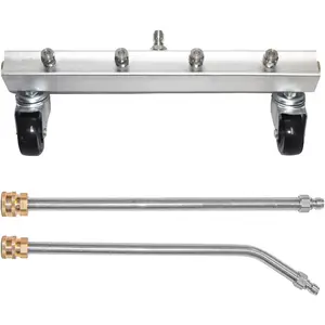 Pressure Washer Undercarriage Cleaner, Undercarriage Water Broom with 13 Inch Extension Wand and 45-Degree Angled Wand, 4000 PSI