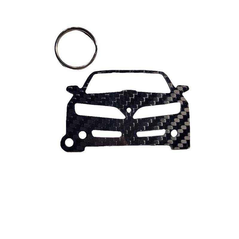 Carbon Fiber keychain for Pontiac Trans Am (2010-2013) based on Chevy Camaro Gen 5 Inspired Keychain Lanyard  front view Glossy Twill gift christmas