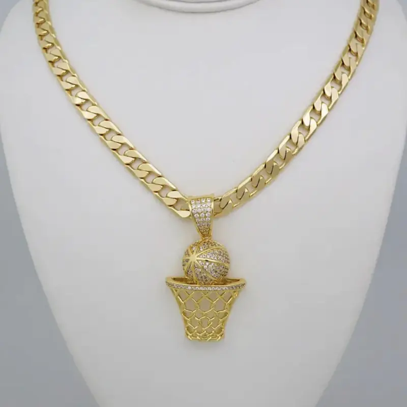 Cadenas & Colgantes - Chain W Pendants - 14K Real Color - Zircon Stone -8mmx60cm