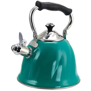 MR COFFEE Alberton 2.3 Qt. Tea Kettle with Lid SS Emerald Green Color Painted