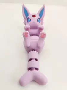 Flexi Espeon keychain charm (3d printed)