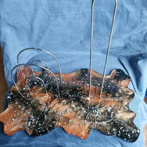 Epoxy Tray with Metal Napkin Holders and Paper Towel Holders - Large Design for Versatile Use