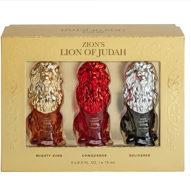 LION OF JUDAH | Eau de Parfum for Men – 3PC Set (0.5oz Each) – Bold, Spiritual Masculine Fragrance – Long-Lasting All-Day Scent for Strength, Style & Everyday Presence | Ideal for Everyday Wear, Office, or Special Occasions