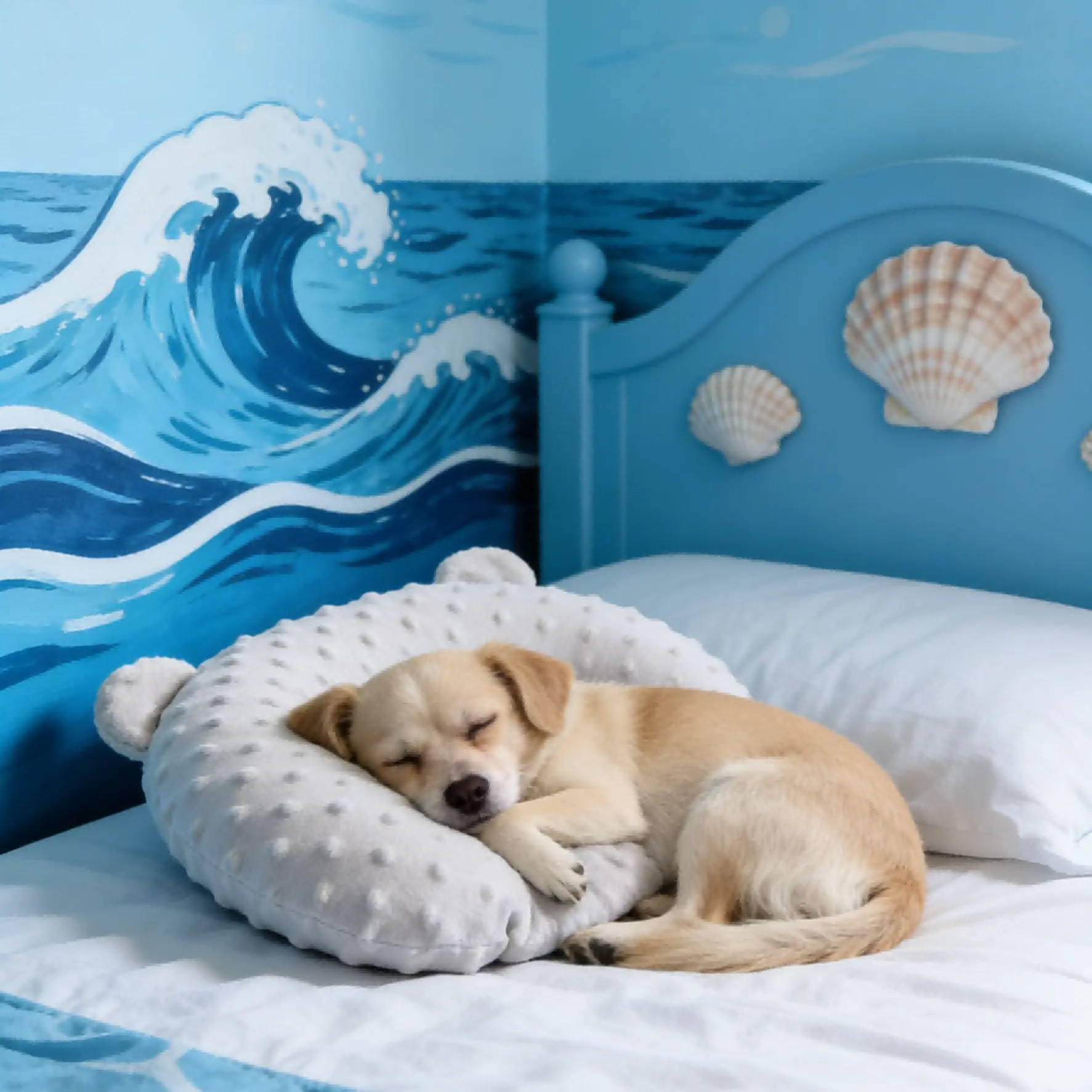 Cloud Touch Pet Pillow, Soft Fleece Bear Pillow for Dogs & Cats, All-Season Comfortable Rest Cushion, Cozy Sleeping Nook Beds, Puppy Bed, Home