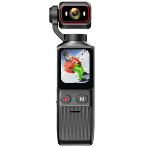 4K Handheld Vlog Camera with WiFi, 180° Rotating Lens, Stabilization, Portable Compact Video Camera for Travel & Daily Recording, Easy-to-Use, Hands-Free Shooting, Rechargeable Battery, Lightweight Pocket Design