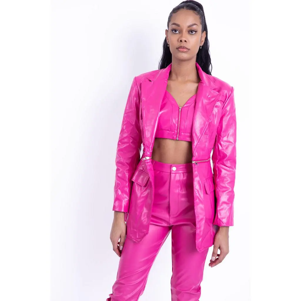 Two-Way Leather Blazer