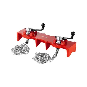 Summervibes VEVOR Pipe Welding Vise, 1/2 to 8 Pipe Welding Clamp with Dual Chains Crank Handles, Heavy-Duty Cast Iron Welding Vise for a Variety of Pipes