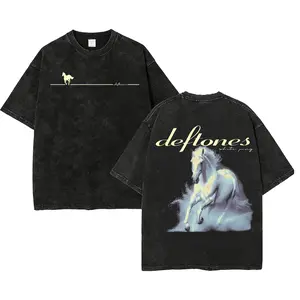 Vintage Deftones White Pony band t shirts Washed Tee, vintage clothing rock concert outfits, Oversize Streetwear Heavy Cotton Top, Unisex Alternative Metal Concert grunge clothes
