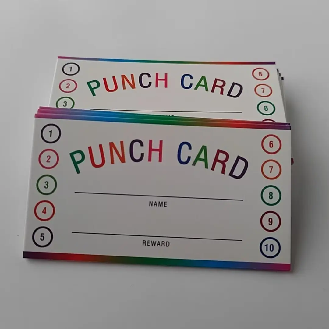 50 Pcs Punch Cards Numbers 1-10, Ideal for Classroom Use, Student Behavior Rewards, Incentive Punch Cards, Educational Supplies, Visual Learning Tools, Learning Materials, Teaching Supplies