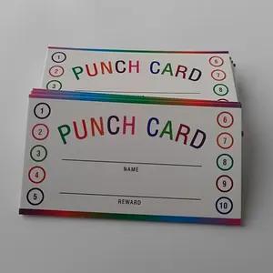 50 Pcs Punch Cards Numbers 1-10, Ideal for Classroom Use, Student Behavior Rewards, Incentive Punch Cards, Educational Supplies, Visual Learning Tools, Learning Materials, Teaching Supplies