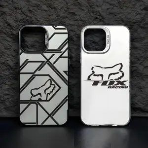 Fashion F-Fox R-Racing Animal Phone Case For iPhone 17 16 15 14 13 Pro Max Air Case, Multicolor Matte Laser Metallic Cover Protector, Aurora Gradient Anti-Scratch & Fingerprint Proof Shell, Casing