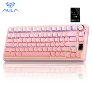 Aula S75 Pro Wireless Mechanical Gaming Keyboard - 75% Layout, TFT Screen Knob, Custom Creamy Gasket, RGB Backlight, Hot Swappable for Office PC/Mac/Linux, Gradient Black summerwins (TikTokshop Black Friday)