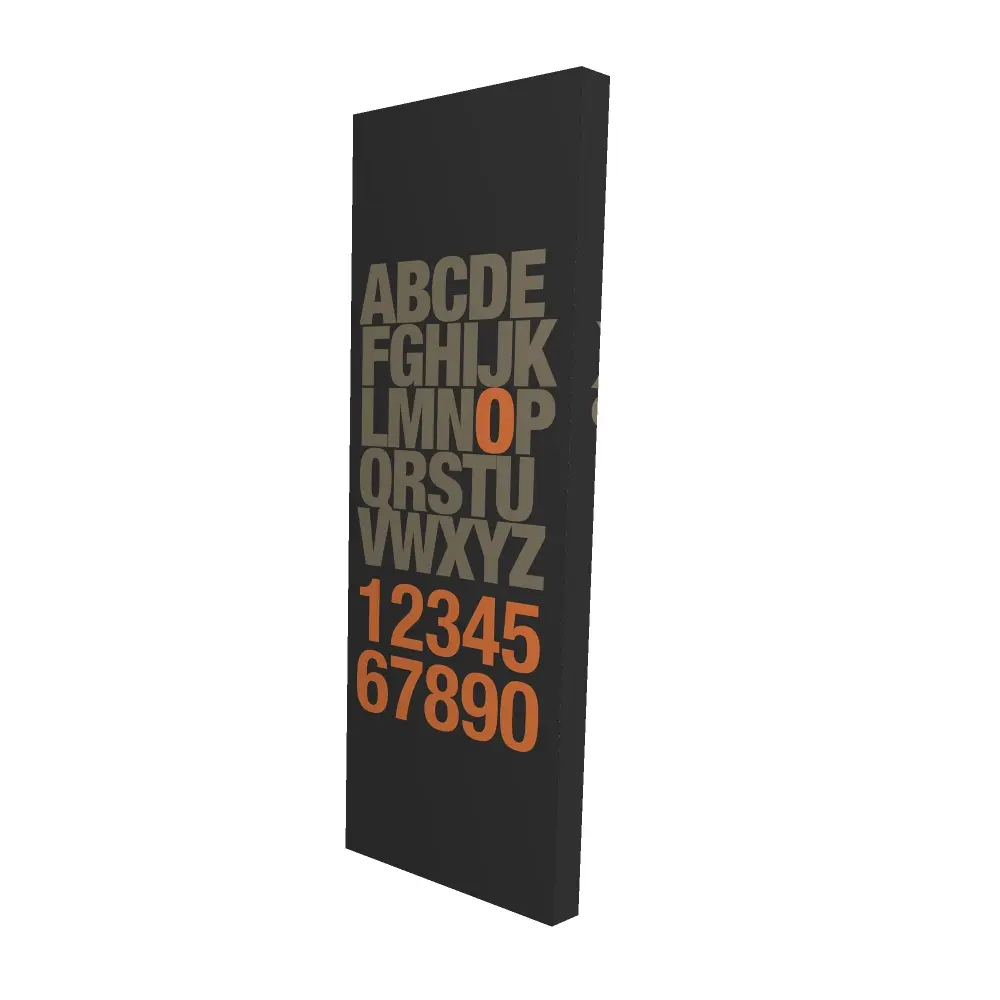 Begin Home Decor 2080-4816-TY12 16 x 48 in. Retro Alphabet & Number Canvas - Home Decor Wall Art