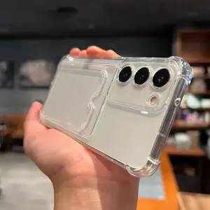 Phone Case - Protective Case with Card Slot for Samsung Galaxy S25/S24/S23/S22/S21 Ultra/Plus/FE S25edge  A73 A72 A56 A55 A54 A53 A52S A42 A36 A35 A34 A33 A26 A25 A12 A15  cover   anti-fall full package card storage phone protective case