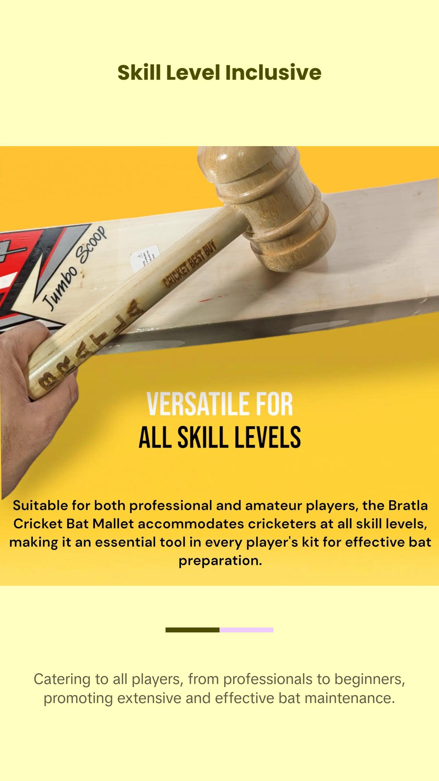 CBB Cricket Bat Mallet Wooden Pro Knocking Bat Hammer