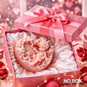 Cupid Artisanal Soap Bar, Enriched With Organic Shea Butter, French Skincare, Quad Milled For Rich Smooth Lather,Rose Petal，Will Fill Your Bathroom With Delicious Scents Of Soap, Gift For Bridal, Baby Shower, Or Mother'S Day Gifts