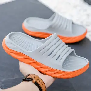 Men's large size slip-on EVA slippers are light and comfortable for bathrooms, non-slip soles, indoor and outdoor beach casual shoes, boys walking shoes
