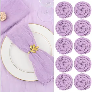 100 Pack Gauze Cheesecloth Napkins - Soft Cotton Cloth Napkins for Weddings, Parties, Everyday Use - 20 x 20 Inch (Lavender)