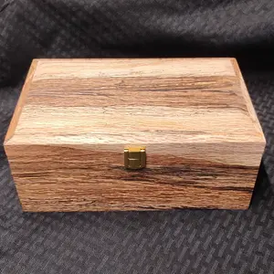Handmade Spalted Oak Wooden Box | Rustic Jewelry Box | Keepsake Storage Chest | 10" x 6" x 4.5"