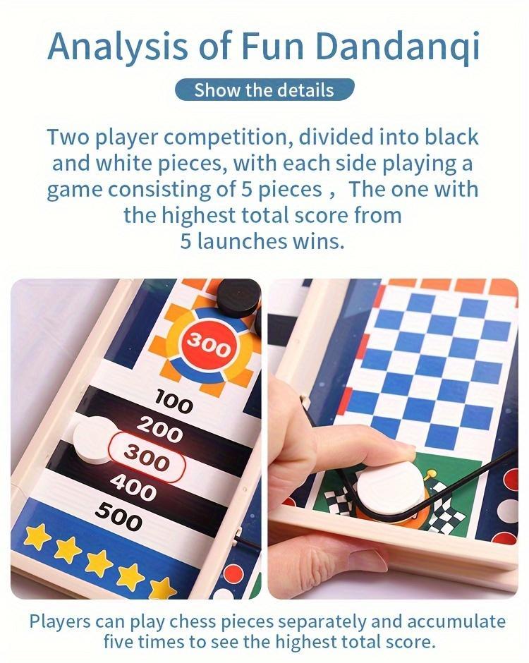 Wooden Catapult Chess for Two Players - Desktop Launching Fun Parent-Child Interactive Competitive Battle Game, Educational Toy for Halloween, Thanksgiving, Christmas, and Birthday Gifts. Some Patterns, Accessories, and Colors May Vary