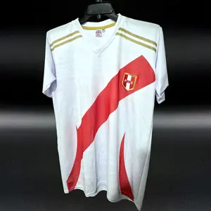 Peru Soccer Jersey – Classic White & Red