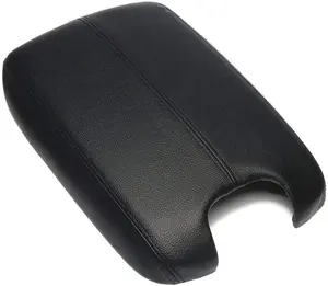 Black Leather Suture Console Armrest Lid Cover fits for 2012 2011 2010 2009 2008  Accord Center Console Cover Lid,Console Lid Armrest Cover