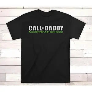 Call of Daddy T-Shirt - Modern Fatherhood - Funny Dad Shirt - Gamer T-Shirt - New Dad - Father's Day Gift Casual Cotton