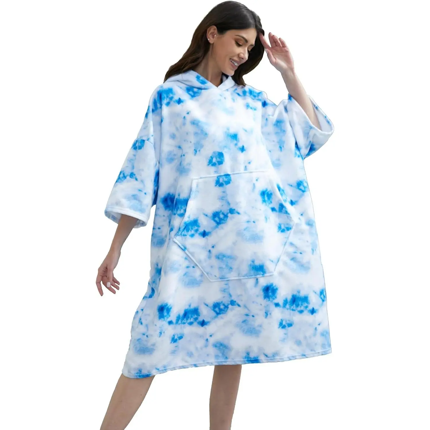 Unisex Terry Cloth Hooded Surf Poncho - Quick-Dry, Pocketed, Changing Cover Up, Bathroom Towel, Surfing Accessory, Ideal Gift for Adults