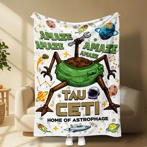 Project Hail Mary Blanket, Jazz Hand Space Monster Throw, Andy Weir Inspired Blanket, Cozy Gift for Fans, Unique Textile Design
